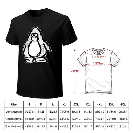 Dark and Gritty Club Penguin character T-Shirt blacks essential t shirt vintage anime shirt mens t shirt