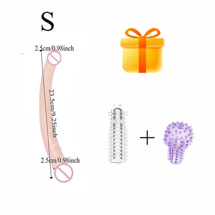 Adult Sex Toy Anal Toy Dual-head Ultra-long and Extra-large Simulated Dual-head Fake Penis, Simulated Penis, Lesbian Dildo 18+