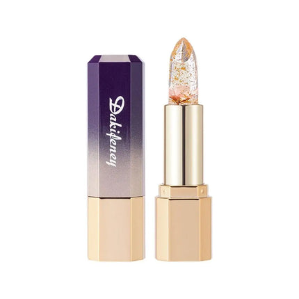 Transparent Flower Jelly Temperature Color-changing Lipstick long-lasting waterproof non stick cup  Anti-drying Lips Skin Care