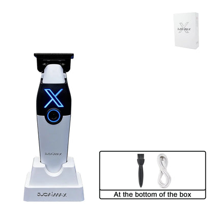 JUCAIMAX X-01 Electric Hair Clipper PHANTECHO2.0 DLC Blade Brushless Motor with Base Charger Professional Men's Haircut Machine