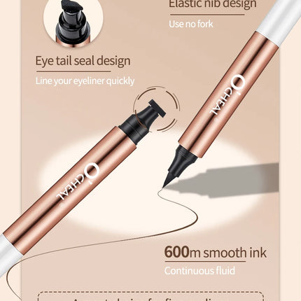 O'CHEAL Eyeliner Stamp Black Liquid Eyeliner Pen Waterproof Fast Dry Dual Head Eye Liner Pencil Make-up for Women Cosmetics Tool