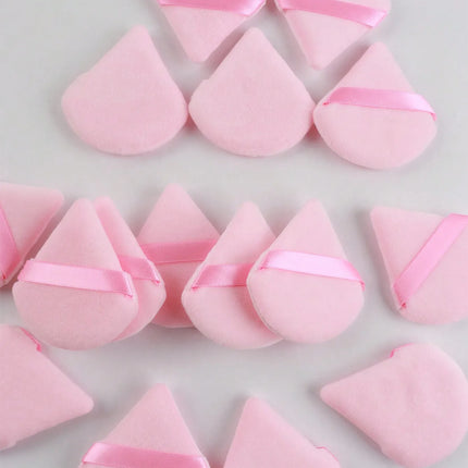3/8/15/24Pcs Triangle Flocked Beauty Sponge Sets-Soft Fluffy Texture,for Face/Body Powder Puff&Cosmetic Blending Tools Assorted
