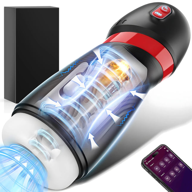 APP Wireless Control Automatic Sucking Vibration Masturbator Cup Automatic Blowjob Suking Machine Real Vagina Sex Toys For Men