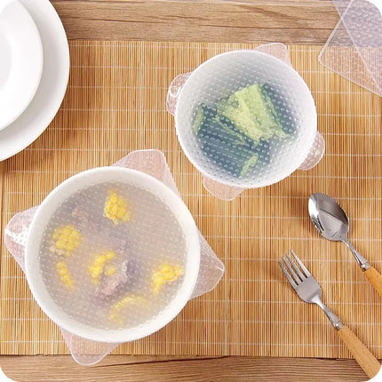 Transparent Silicone Sealing Lid Refrigerator Food Wrap Food-Grade Bowl Lid Strongly Adsorptive Excellent Sealing Property