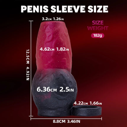 Thicken Cock Sleeve Lock Sperm Penis Ring Adult Men Sex Toy Enlarged and Soft Silicone Dick Sleeve Enlargement Sexy Toy Male 18+