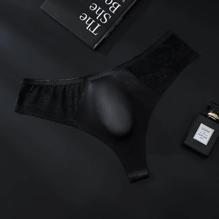 tanga hombre Seamless man thong lace mens lingеrie 3D convex bag Plus size men's underwear sexy for guys tangas hombres thongs