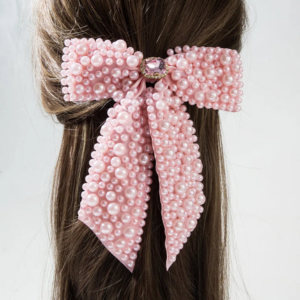 Bridal Bow Hair Clips Heavy Beading Fashion Spring Clip Beautiful Women’s Hair Accessories Elegant Wedding Gift Hair Accessory