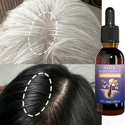 Black Hair Essence - Deep Scalp Nourishment & Hair Strengthening, Supports Healthy Hair Tone