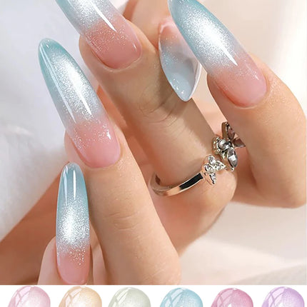 1-6pcs ZH High-end Guiyuan Cat Eye Gel Nail Polish 2025 Popular Autumn Nails Super Shiny Crystal Cat Eye Nail Art Nail Supplies