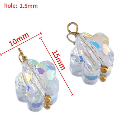 2pcs Gentle Pink Enamel Stainless Steel Charms Rose Flower Starfish Butterfly Necklace Pendant Women DIY Earring Jewelry Making