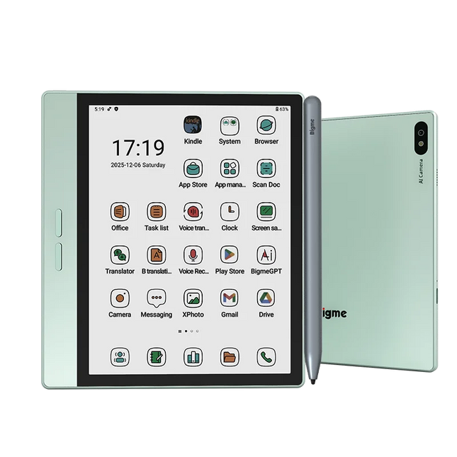 Bigme B7 ereader, 4+64GB, 7'' E-ink paper-like ebook reader, Android 14 OS, supports Google Play, eye-comfort ebook with 4G calling