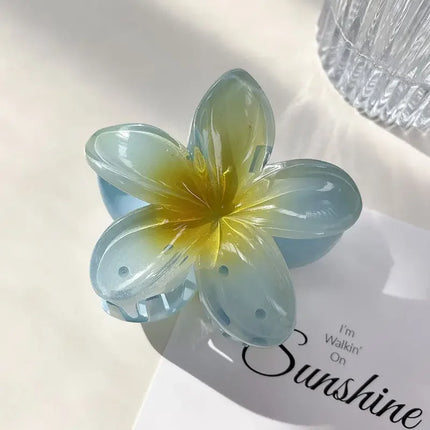 Hawaiian Gradient Hair Clips Flower Hair Claws Big Size Fashion Head Wear Hairpin for Women Girls Crab Barrette Hair Accessories