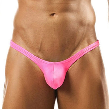 Mens Sexy Thong U-Convex Solid Low-Waist Lingerie Thong Briefs Underwear Pouch G-string Penis Bikini Briefs Gay Men's Underwear