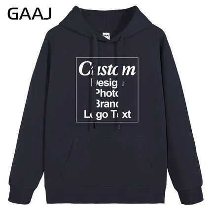 High Quality Custom Hoodie Cotton Sweatshirt Print Embroidery Brand Logo Text Photo Design Men Women Famliy Team Clothing 300g