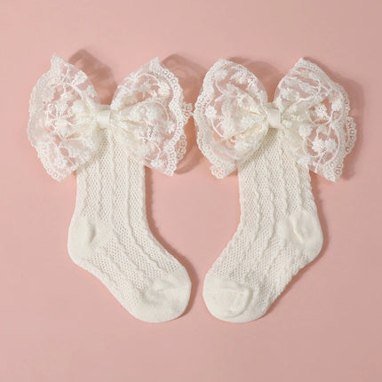 3pcs  Baby Bow Headband Socks Set  Turban Solid Soft Sock Toddler Boys Girls Lace Print Bowknot Elastic Hairband