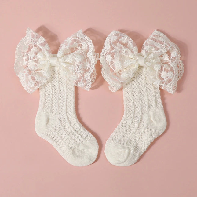3pcs  Baby Bow Headband Socks Set  Turban Solid Soft Sock Toddler Boys Girls Lace Print Bowknot Elastic Hairband