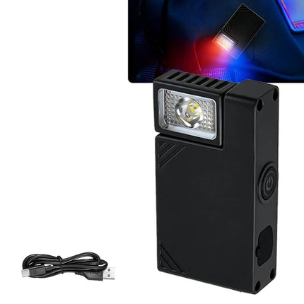 Rechargeable Mini EDC Handheld Flashlight Rotating LED Flashlight Outdoor 5 Modes Magnet Work Light Portable Pen Clip Lantern
