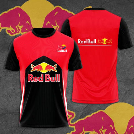 Summer Latest Red Bull Men's T-shirts Fashion Racing T-shirts Red Bull 3D Printed T-shirts Street Fashion Red Bull Clothing