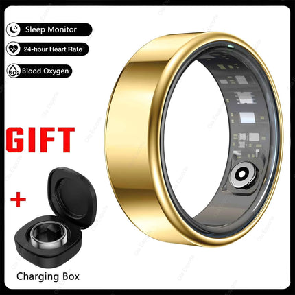 2026 New Multi-Functional Smart Ring Men Women With Charging Case Heart Rate Blood Oxygen Monitoring Waterproof For Android iOS