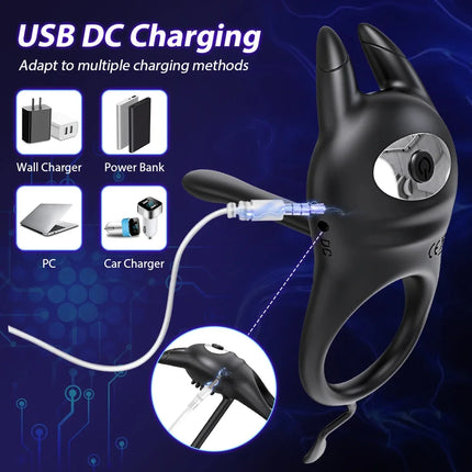 Vibrating Cock Ring Penis Ring for Men Ejaculation Delay Remote Control Penis Vibrator Chastity Cage Sex Toy for Men or Couples