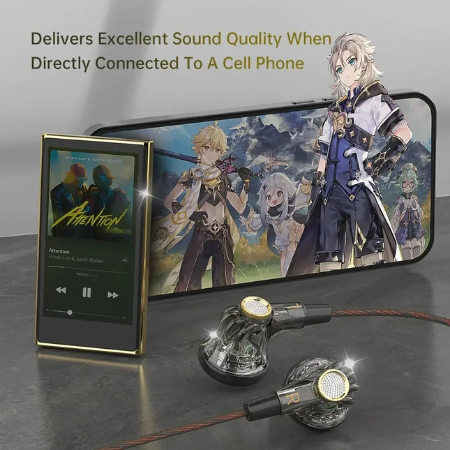 QKZ MDR Flat-Head Headphones 16MM Large Dynamic HIFI Bass Sport Earbuds Music Wired Earphones 3.5MM AUX Headset In Ear With Mic