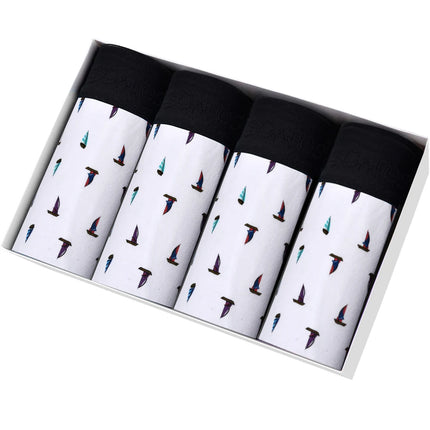 4pcs Sexy Men's Panties Brand Underpants Mens Cotton Boxers for Man Underwear Print Men Boxer Shorts Gift Set Calecon