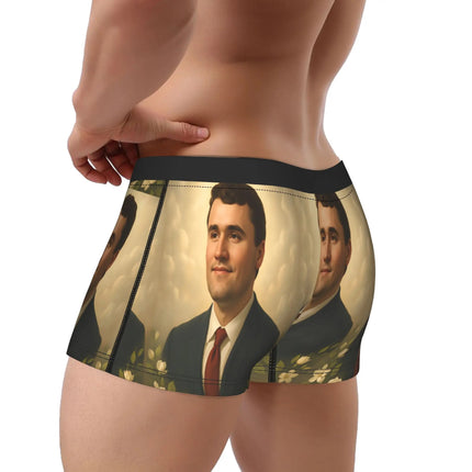 Charlie Kirk Angelic Advocate  Underwear  Funny Panties Printed Boxer Brief For Men 3D Pouch Plus Size Boxershorts
