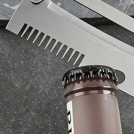 3-in-1 Stainless Steel Peeler & Scallion Shredder with Bottle Opener for Peeling and Slicing Fruits and Vegetables Kitchen Tool