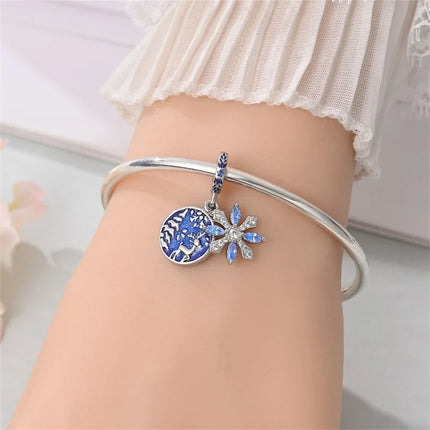 Original 925 Sterling Silver Charms Beads Cute Mushroom Unicorn Love Wings Pearl Charm for Bracelet Pendant Woman Girl Jewelry