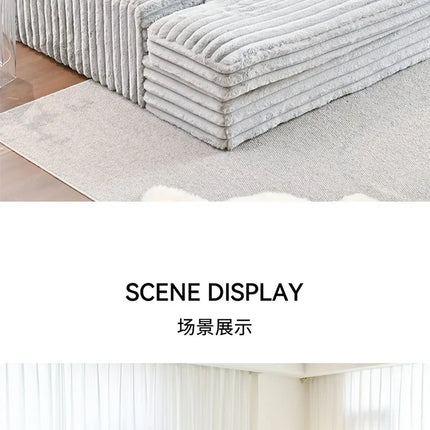Modern Vacuum Compressed Sofa Plush Corduroy Sectional Sofa Living Room Bedroom Recliner Lazy Combination Sofa Bed Furniture