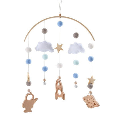 Let's make Baby Mobile Rattle Toys 0-12 Months Space Planet Pendant Crib Bed Bell Toddler Rattles Carousel Kid Musical Toys Gift
