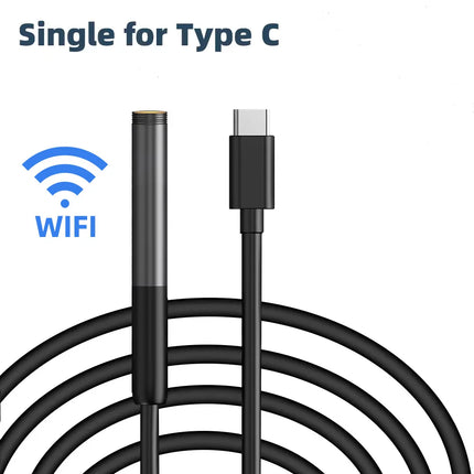 KERUI 2MP Industrial Endoscope Camera Single/Dual Lens Mini Inspection Camera for Iphone Waterproof Pipeline Borescope Type C