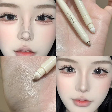 Fair Color Matte Brighten Concealer Pen Eyebag Dark Circles Concealing Stick Sponge Head Precision Concealer Pen With Sharpener