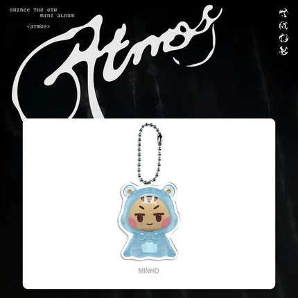 Kpop SHINee  Cartoon Keychain 7th Concert Bead Chain Bag Charms Keyring Pendant Onew Jong Hyun Fans Gifts Collection Accessories