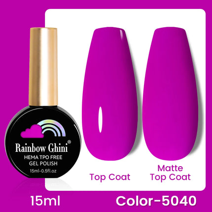 RG 15ml 17 Colors Purple Series Nail Gel Polish Semi-permanent Rich Violet Nail Polish Purple Glitter Gel Varnish For Manicure