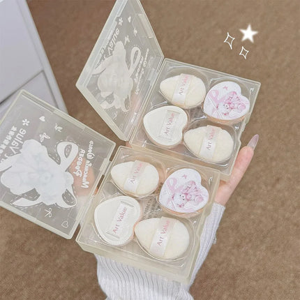 Cloud Feeling Flocked Sponge Beauty Blender Kit Powder Puff Makeup Setting Blush Concealer Dry Wet Use Foundation Brush