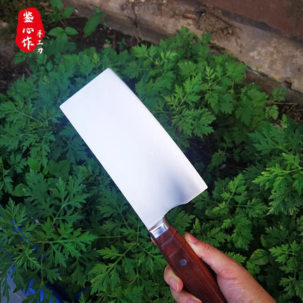 8.5 Inch Slicing Knife SG2 Powder High-Speed Steel Core 3-layer Clad Steel Blade Wood Handle Chef Cleaver Handmade Kitchen Knife