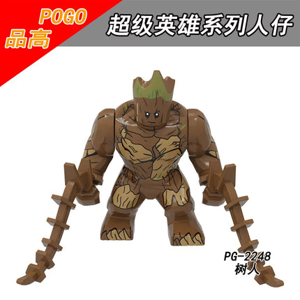 Building blocks, Marvel superheroes, assembled dolls, Spider Man, Iron Man, Venom, Shark, Deadpool, DIY gifts, children's toys