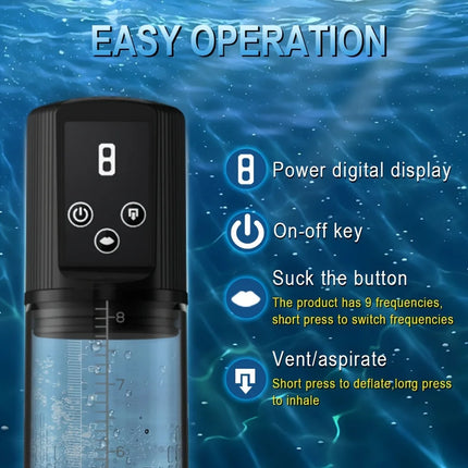 Automatic Male Penis Masturbator with 9 Suction Settings & 9 Masturbation Modes Sexual Wellness Product for Male Penis Training