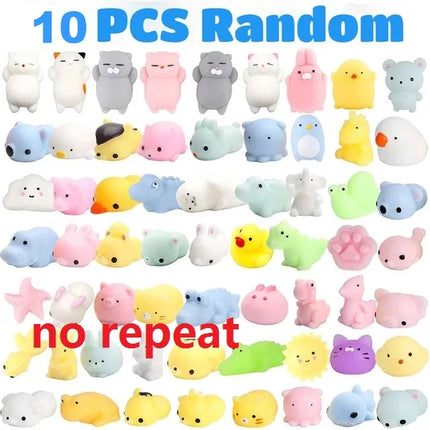 50-5PCS Kawaii Squishies Mochi Anima Squishy Toys For  Antistress Ball Squeeze Party Favors Stress Relief Toys For Birthday