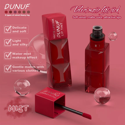 Liquid Velvet Matte Lipstick Long-lasting Waterproof Lip Gloss Lip Glaze Non-Stick Cup Nude Red High Pigment Y2K Christmas Gift