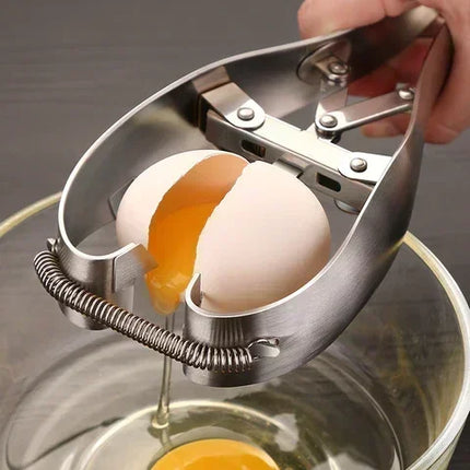 Automatic Egg Cracker Stainless Steel Egg Separator for Raw Egg White Separator Egg Opener Easy Eggshell Cutter Kitchen Gadget
