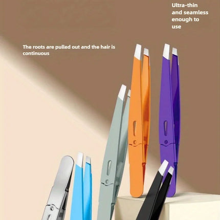 High-Precision Tweezers Stainless Steel Material with Excellent Rubber and Plastic Surface Feel Seamless Slant Tip