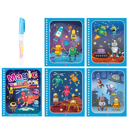 Children Magical Water Book Montessori Drawing Toys Reusable Coloring Books Magic Water Drawing Book Baby Early Education Toys