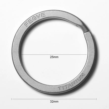 Black Titanium Keyring Car Men Flat Key Chain Rings Holder Lightweight EDC ARC Keychain Buckle for Accessories Gadgets Wholesale