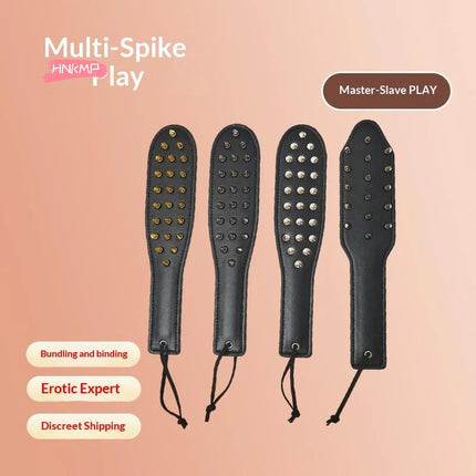 Queen Training Adult Game - Leather Rivet Clap Hand Husband Whip Toy for Spicy Flirting Spanking Alternatives for Couples