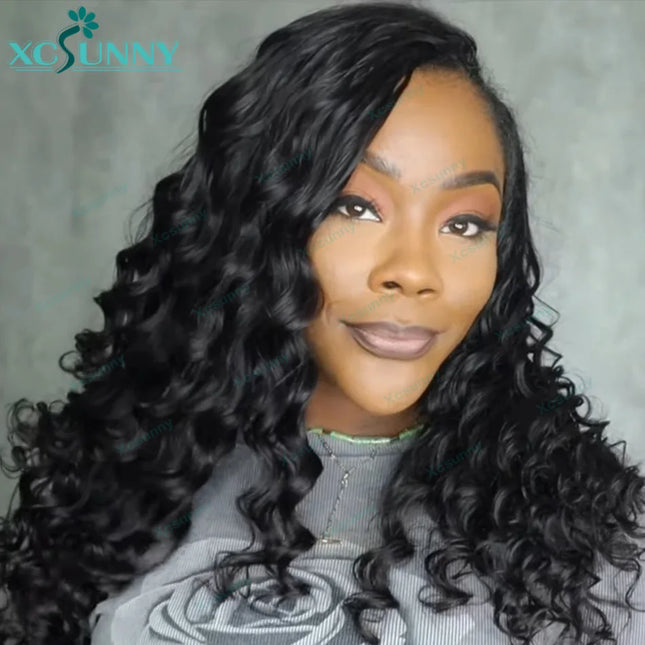 Loose Deep Wave Feather Crochet Human Hair Extensions Pre-Separated Knotless Crochet Human Hair Giving Bundles No Leave Out