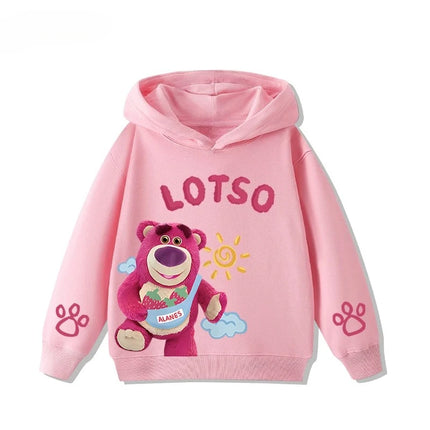 Boys and girls fashionable and cute Lotso print autumn and winter comfortable and warm children's sports pullover