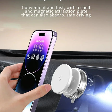 Magnetic Phone Holder Foldable Design 360° Adjustable Vacuum Car Mount For Cell Phone For iphone Live Streaming