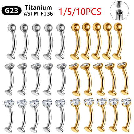 ASTM F136 Titanium 14G Belly Button Rings piercing set Nose Stud Labret Lip Stud Earring Eyebrow Body Jewelry For Women